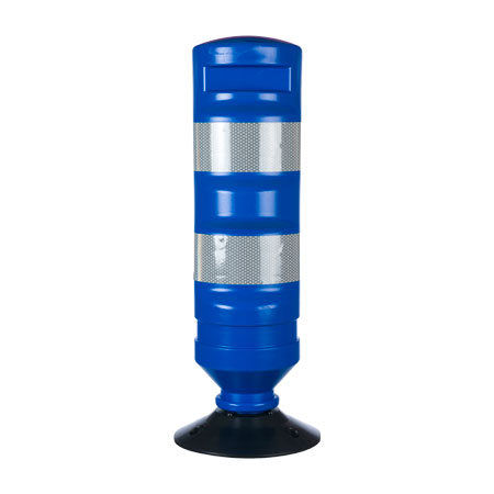 Blue Traffic Delineator Post With Base