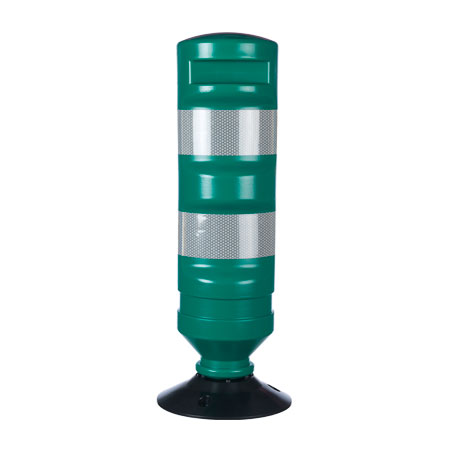 Green Traffic Delineator Post With Base