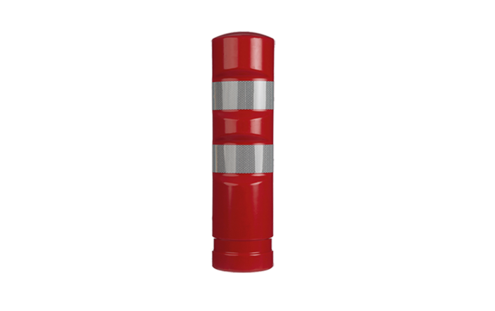 Red Traffic Delineator Post